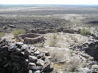 Buildings below the wall