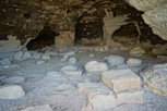 Some of the few remnants of interior masonry walls